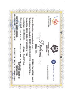 Diplomă obținută de elevii liceului la un concurs școlar